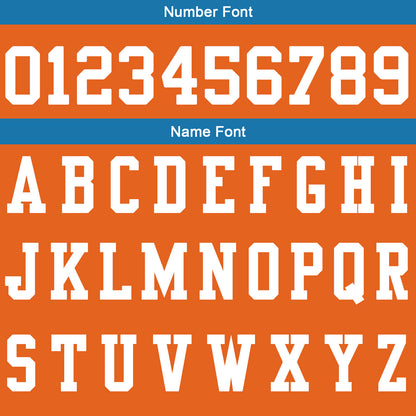 Custom Orange Blue Football Gradient Polo Shirts  Add Your Unique Logo/Name/Number