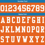 Custom Orange Blue Football Gradient Polo Shirts  Add Your Unique Logo/Name/Number