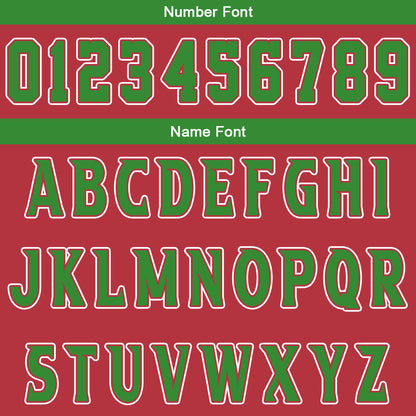 Custom Red Green Basketball Jersey Uniform Suit Printed Your Logo Name Number