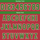 Custom Red Green Basketball Jersey Uniform Suit Printed Your Logo Name Number