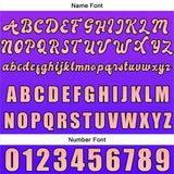 Custom Purple Baseball Jersey Print Personalized Name, Number and Logo