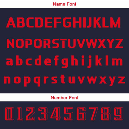 Custom Navy Red Basketball Jersey Uniform Suit Printed Your Logo Name Number