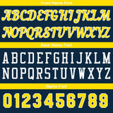 Custom Dark Blue-Yellow Basketball Jersey for Men Women Adult Youth Stitched Name Number Logo