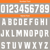 Custom Grey Orange Football Gradient Polo Shirts  Add Your Unique Logo/Name/Number