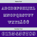 Custom Purple Light Gray Letterman Varsity Jacket Personalized Embroidery Printing