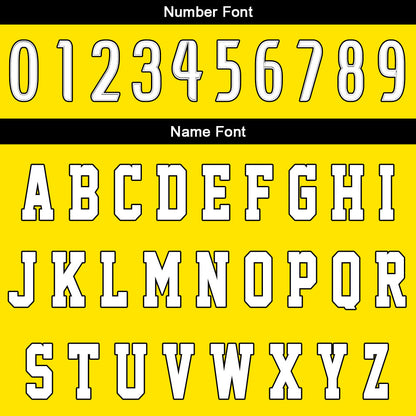 Custom Yellow Black Basketball Jersey Uniform Suit Printed Your Logo Name Number