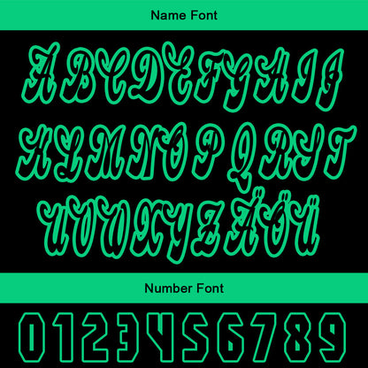 Custom Green Black Baseball Jersey Personalized Gradient Team Uniforms Shirt with Name Number