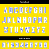 Custom Yellow Blue Uniform Jersey Kids Adults Personalized Set Jersey Shirt