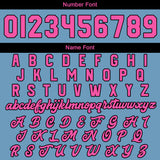 Custom Light Blue Pink Varsity Jackets for Men Women Youth Personalized Letterman Jackets