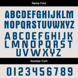 Custom  Dark Blue Orange Uniform Jersey Kids Adults Personalized Set Jersey Shirt