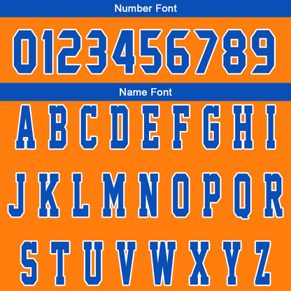Custom Orange White Blue Reversible Basketball Suit for Adults and Kids Personalized Jersey