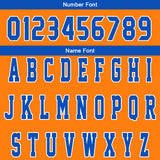 Custom Orange White Blue Reversible Basketball Suit for Adults and Kids Personalized Jersey