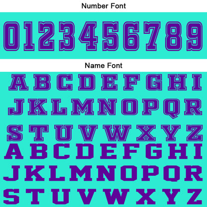 Custom Cyan Purple Basketball Jersey Uniform Suit Printed Your Logo Name Number