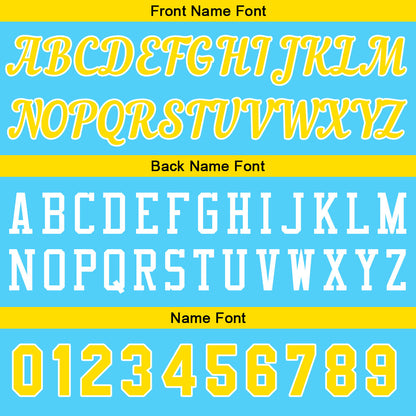 Custom Light Blue Yellow Basketball Jersey for Men Women Adult Youth Stitched Name Number Logo