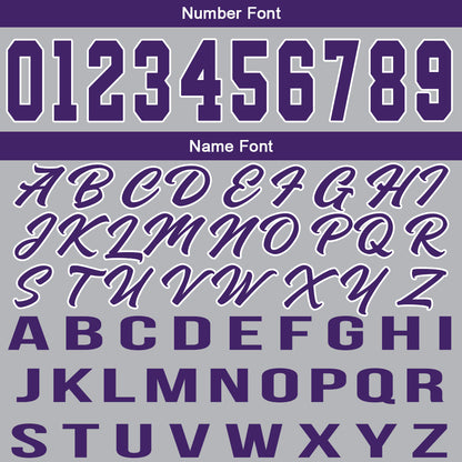 Custom Gray Purple Basketball Jersey for Men Women Adult Youth Stitched Name Number Logo