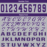 Custom Gray Purple Basketball Jersey for Men Women Adult Youth Stitched Name Number Logo