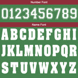 Custom Green Burgundy Football Gradient Polo Shirts  Add Your Unique Logo/Name/Number