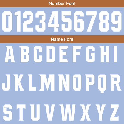 Custom Light Blue Brown Football Gradient Polo Shirts  Add Your Unique Logo/Name/Number
