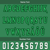 Custom Green Letterman Varsity Jacket Personalized Embroidery Printing