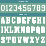 Custom Light Green Cyan Football Gradient Polo Shirts  Add Your Unique Logo/Name/Number