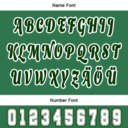 Custom Green White Letterman Varsity Jacket Personalized Embroidery Printing