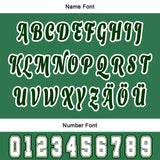 Custom Green White Letterman Varsity Jacket Personalized Embroidery Printing