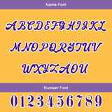 Custom Purple Yellow Letterman Varsity Jacket Personalized Embroidery Printing