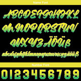 Custom Black Yellow Green Baseball Jersey Personalized Gradient Team Uniforms Shirt with Name Number