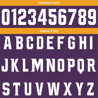 Custom Purple Yellow Football Gradient Polo Shirts  Add Your Unique Logo/Name/Number