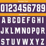 Custom Purple Yellow Football Gradient Polo Shirts  Add Your Unique Logo/Name/Number