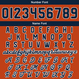 Custom Navy Orange Varsity Jackets for Men Women Youth Personalized Letterman Jackets