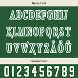 Custom Green White Letterman Varsity Jacket Personalized Embroidery Printing