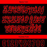 Custom Red Black Baseball Jersey Personalized Gradient Team Uniforms Shirt with Name Number