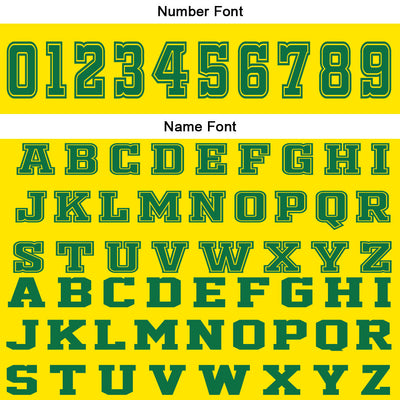 Custom Yellow Green Basketball Jersey Uniform Suit Printed Your Logo Name Number