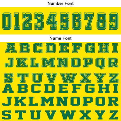 Custom Yellow Green Basketball Jersey Uniform Suit Printed Your Logo Name Number