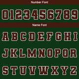 Custom Green White Brown Waterproof Varsity Jackets Personalized Stitched Name Number Logo to Letterman Jackets