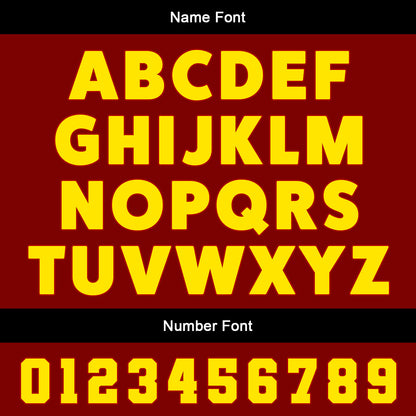 Custom Red Yellow Uniform Jersey Kids Adults Personalized Set Jersey Shirt