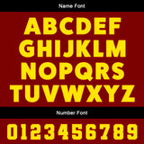 Custom Red Yellow Uniform Jersey Kids Adults Personalized Set Jersey Shirt