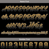 Custom Black Old Gold Baseball Jersey Personalized Gradient Team Uniforms Shirt with Name Number
