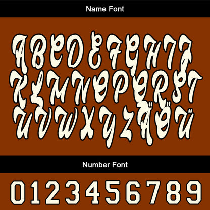Custom Brown White Baseball Jersey Personalized Gradient Team Uniforms Shirt with Name Number