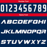 Custom Navy Red Reversible Basketball Suit for Adults and Kids Personalized Jersey