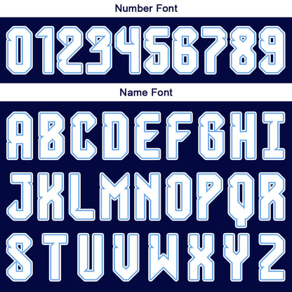 Custom Navy Blue White Basketball Jersey Uniform Suit Printed Your Logo Name Number