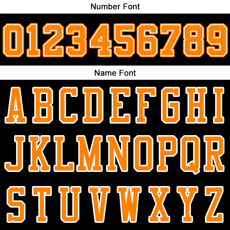 Custom Stitched Basketball Jersey for Men, Women And Kids Black-Orange-White