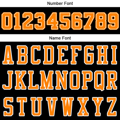 Custom Stitched Basketball Jersey for Men, Women And Kids Black-Orange-White