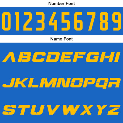 Custom Blue Yellow Reversible Basketball Suit for Adults and Kids Personalized Jersey