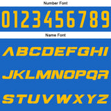 Custom Blue Yellow Reversible Basketball Suit for Adults and Kids Personalized Jersey