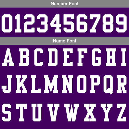 Custom Purple Grey Football Gradient Polo Shirts  Add Your Unique Logo/Name/Number