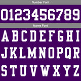 Custom Purple Grey Football Gradient Polo Shirts  Add Your Unique Logo/Name/Number