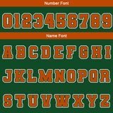 Custom Green White Orange Waterproof Varsity Jackets Personalized Stitched Name Number Logo to Letterman Jackets