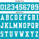 Custom Aqua White Football Polo Shirts  Add Your Unique Logo/Name/Number